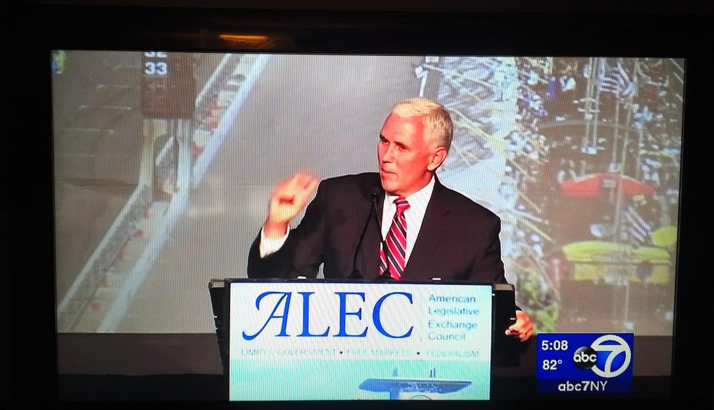 Mike Pence speaking before ALEC