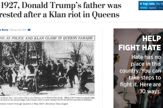 Jim Crow benefactor/hatriot fred trump arrested with kkk in Queens