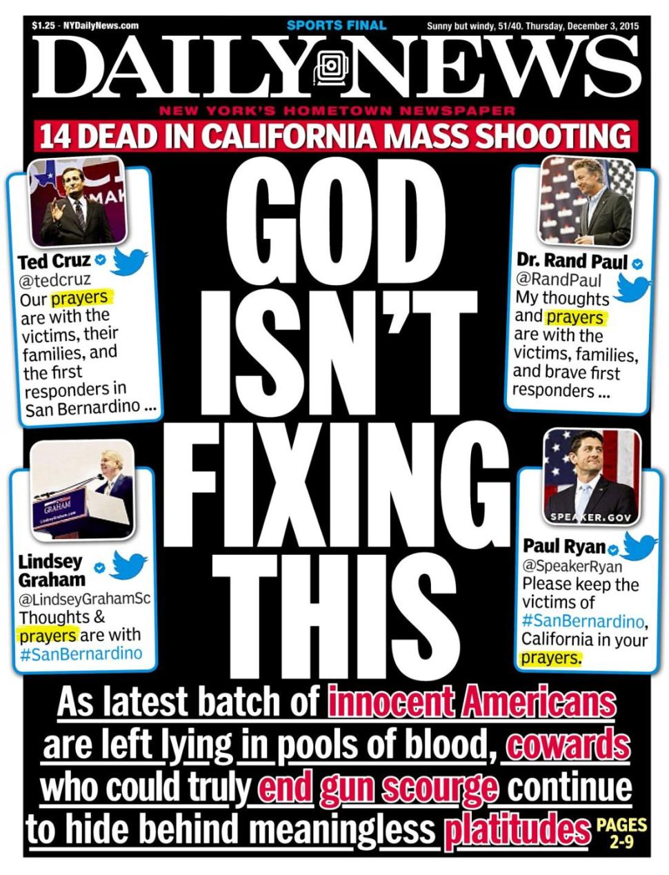 nydailynews.com GOP nra mass shooting prayer bs